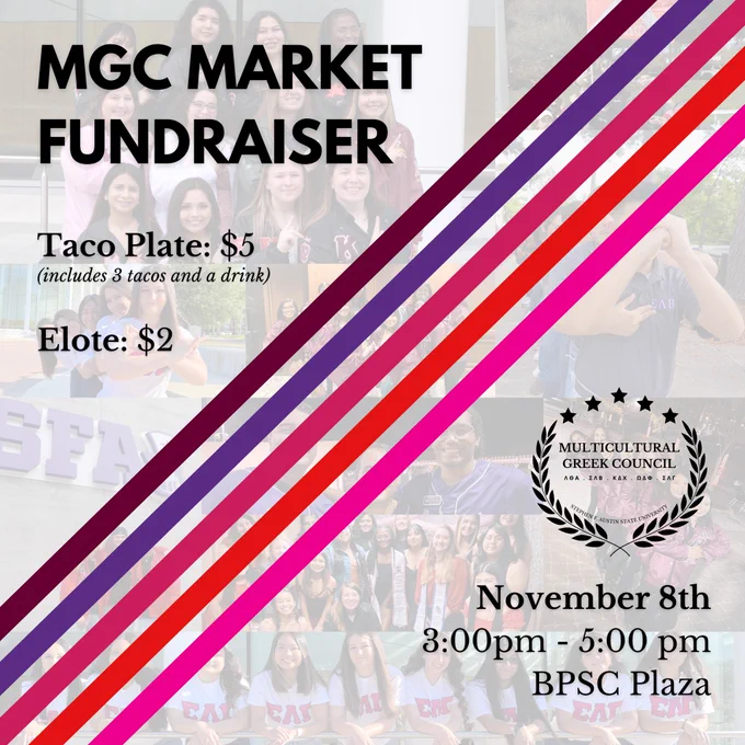 MGC Market Fundraiser
Taco Plate: $5 (includes 3 tacos and a drink)
Elote: $2
November 8th
3-5pm
BPSC Plaza