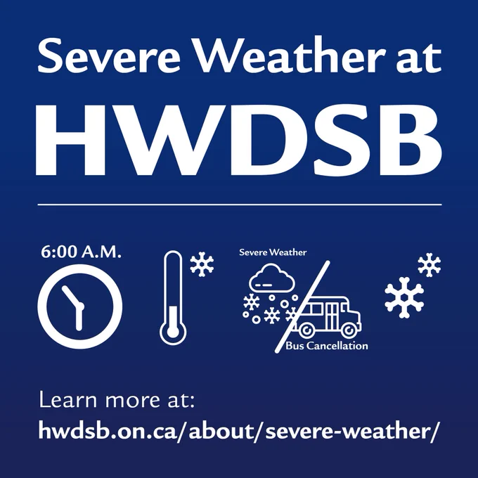Severe Weather at HWDSB.