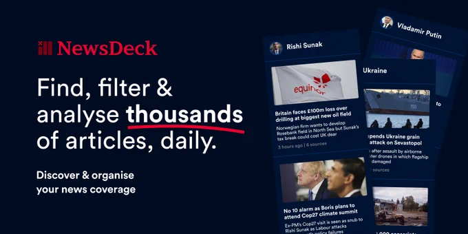 Find, filter & analyse thousands of articles, daily.