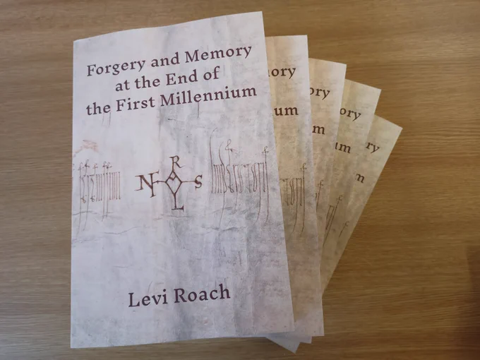 Five copies of the paperback of the book 'Forgery and Memory at the End of the First Millennium'.