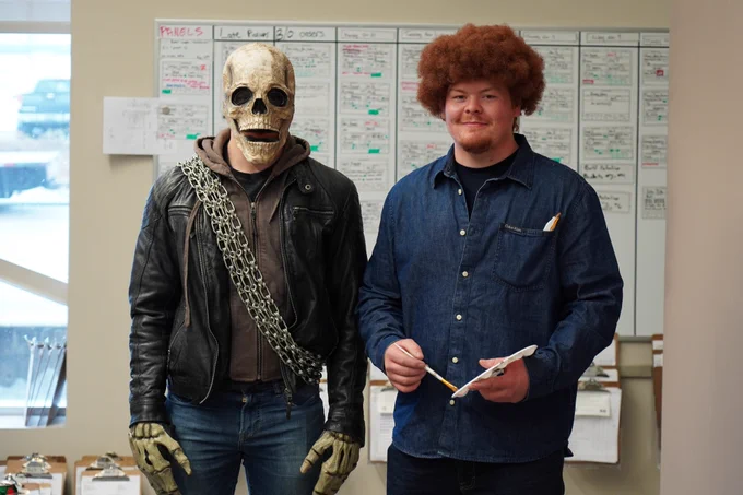 bob ross costume, costume contest winner, workplace costume party, Halloween work costume contest, candy jar guessing game