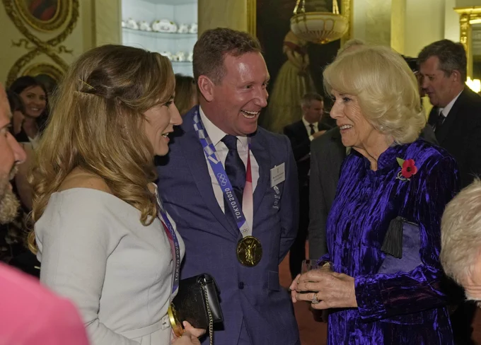 The Queen Consort meets Oliver Townend and Laura Collett.