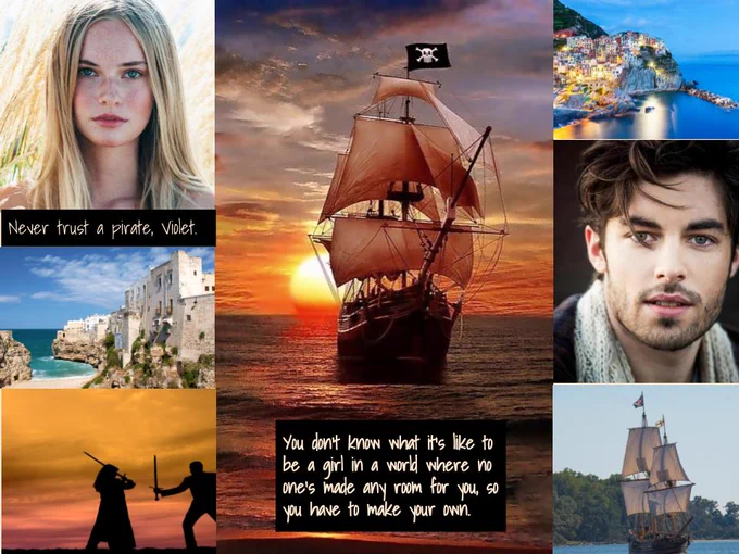 Teen girl, a pirate ship and her lover.