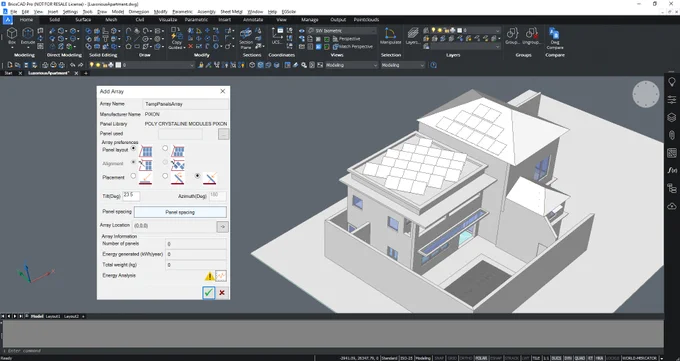 Engenext Solar Engineer can be used from Within BricsCAD to get adevantage of DWG capabilities