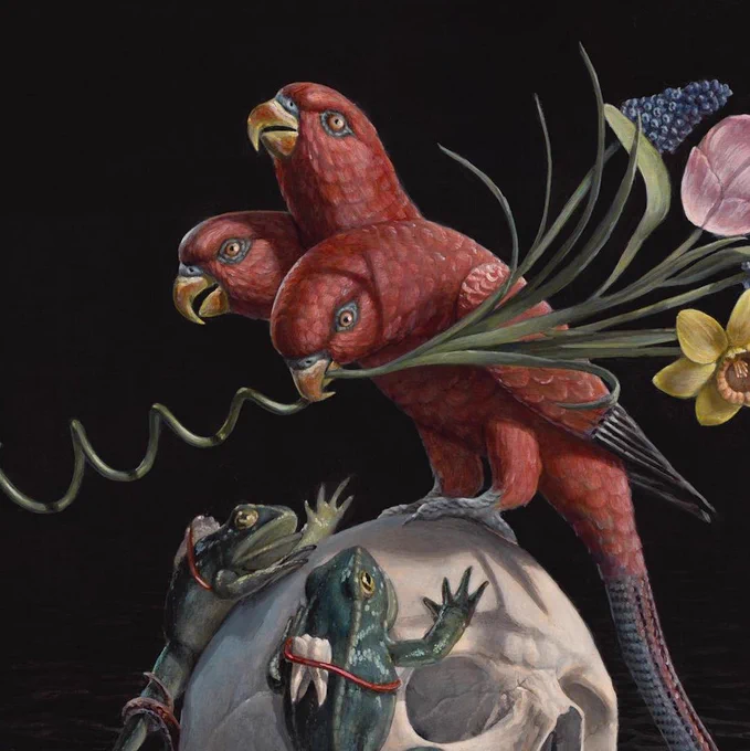 The Bouquet (crop). Acrylic on panel. By Nick Sheehy
