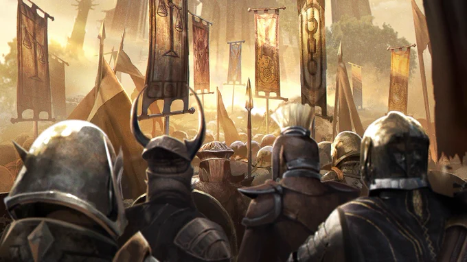 Artwork of the Elder Scrolls: Legends card "Unite the Houses"