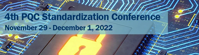 4th PQC Standardization Conference text yellow lock