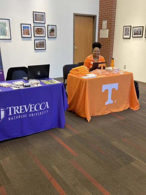 Transfer Day at the White Bridge campus is underway. Staff from 4-year universities are on hand to talk with Nashville State students who plan on graduating and transferring to earn a bachelor’s degree.