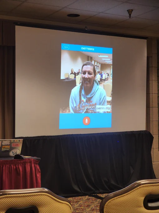 Picture of Jamie on screen