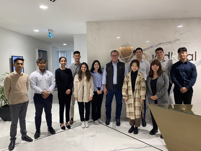 Vancouver interns with QuadReal's CEO Dennis Lopez