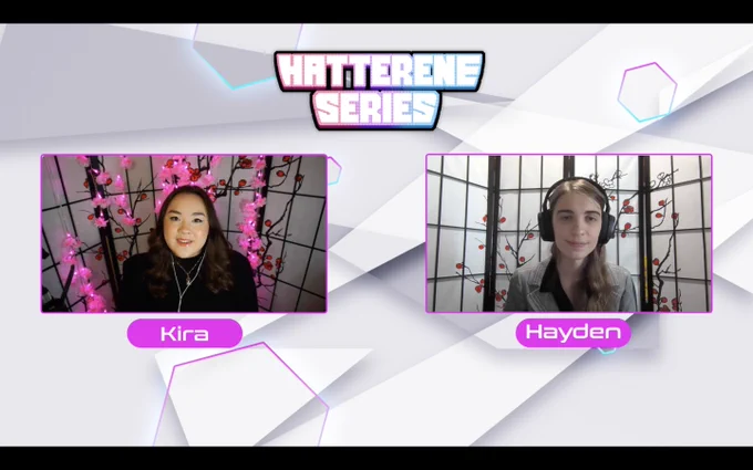 Kira and Hayden both have the same Japanese screens as their backdrops!