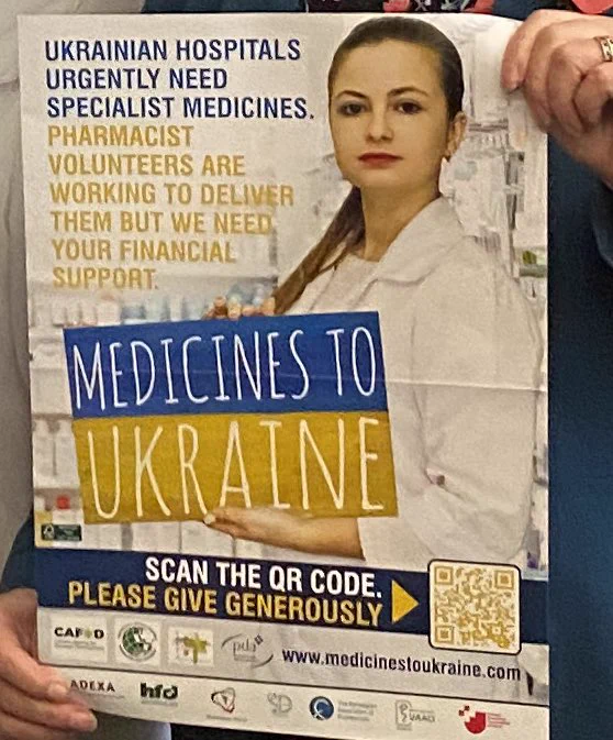 Medicines to Ukraine poster
