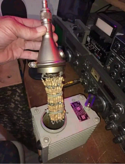 A Bird Termaline dummy load that has been stuffed with a huge series-parallel mesh of 1/2 watt carbon film resistors to... I guess... make it 50 ohm 