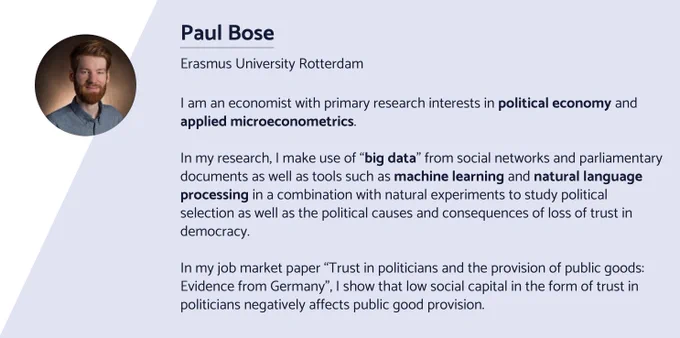 Tinbergen Institute 2022-2023 Job Market Candidate Paul Bose