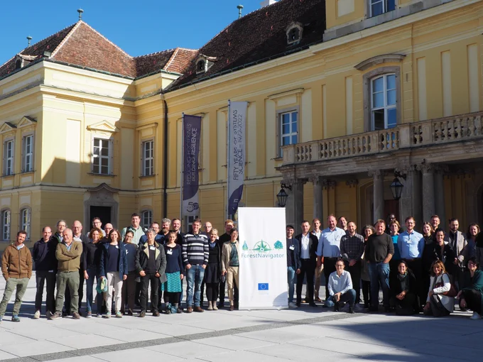 Kick-Off Meeting October 24th and 25th in Laxenburg. ForestNavigator – Navigating European Forests and forest bioeconomy sustainably to EU climate neutrality.  ForestNavigator has received funding from the European Union's Horizon Europe research and innovation program under grant agreement No 101056875.