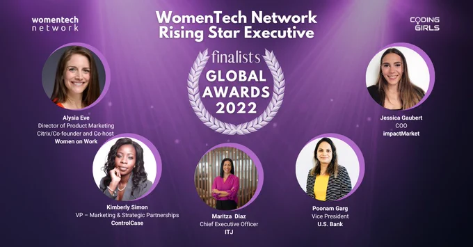 Women in tech global awards Rising Star Executive finalists