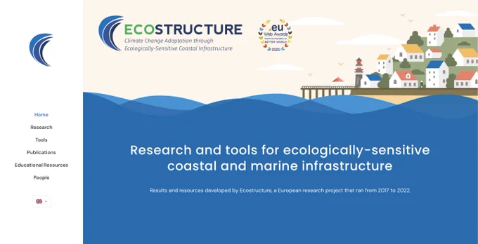 A screenshot of the new Ecostructure project website.