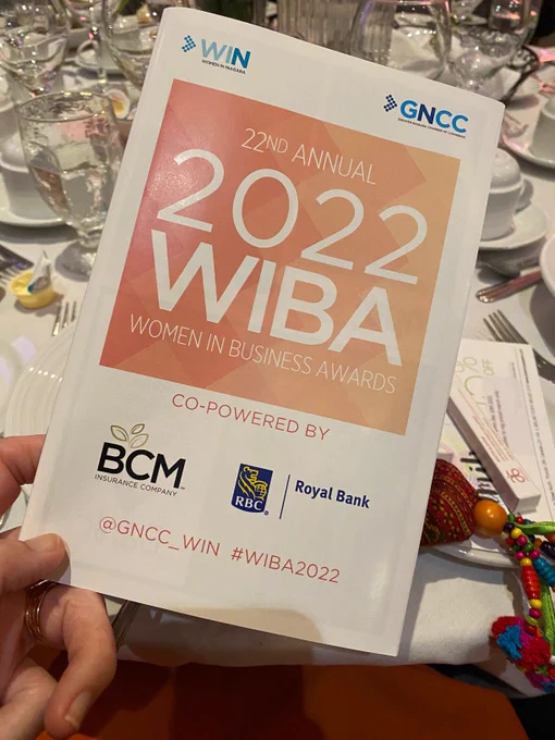 Program booklet for the 22nd annual 2022 Women in Business Awards co-powered by BCM and Royal Bank
