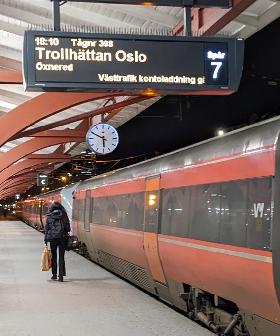 Train on platform