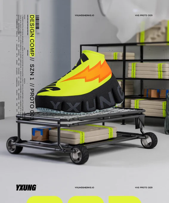Sneaker in storage warehouse