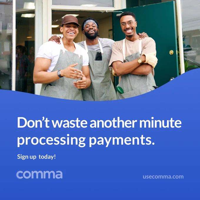 Sign up for free at usecomma.com
