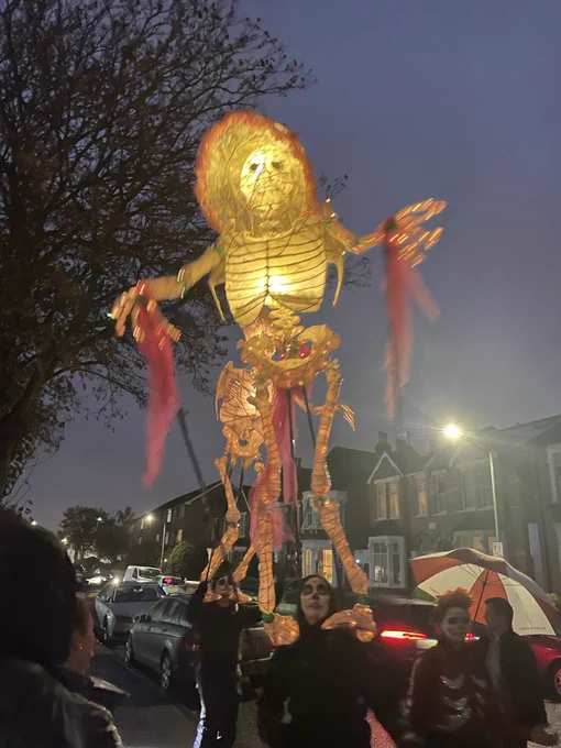 Giant puppet skeleton