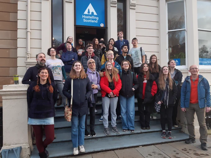 UK Schools Sustainability Network delegates at COP26 - majority girls