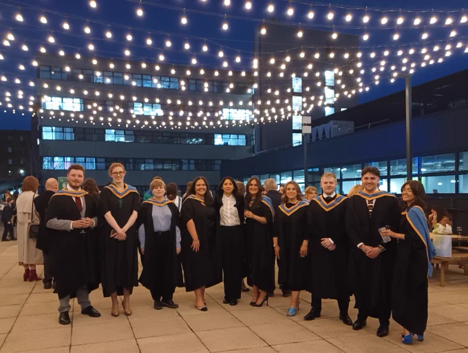 Group photo of graduating students at the University of Strathclyde.