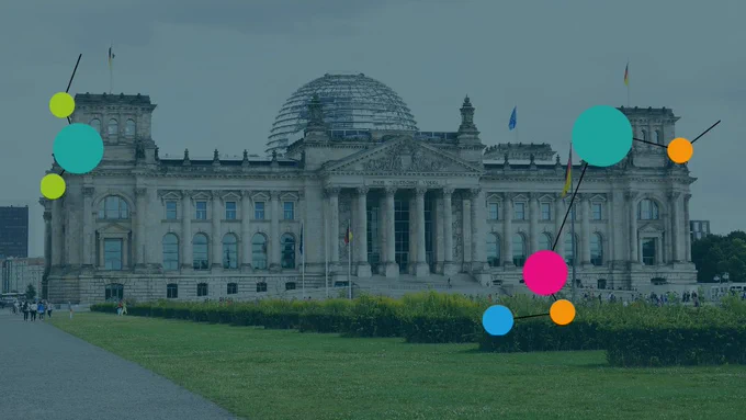 Ein Bild des deutschen Bundestages.