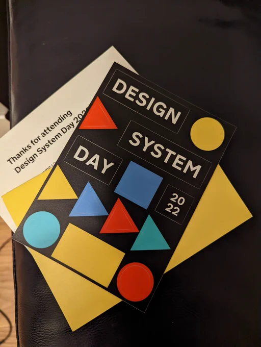 Bold colourful stickers from Design System Day