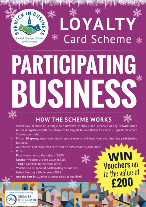 Berwick upon Tweed Christmas Loyalty Card