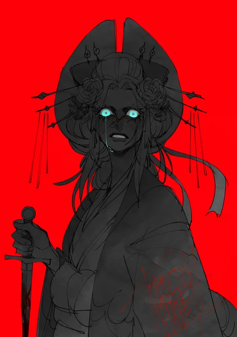 komurasaki if oda gave women the chance to go feral, she's got a bloodied knife and and so much righteous rage