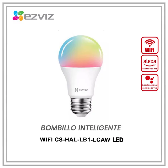 Bombillo Inteligente Ezviz CS-HAL-LB1-LCAW WiFI LED.
