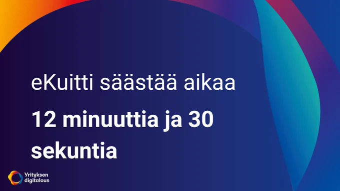 eKuitti säästää aikaa 12 minuuttia 30 sekuntia