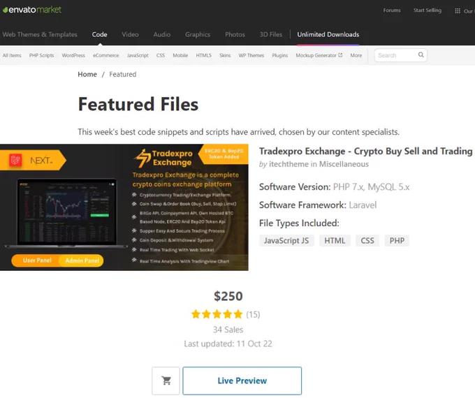 Featured Files of the week Tradexpro Exchange Crypto Buy sell Trading Script