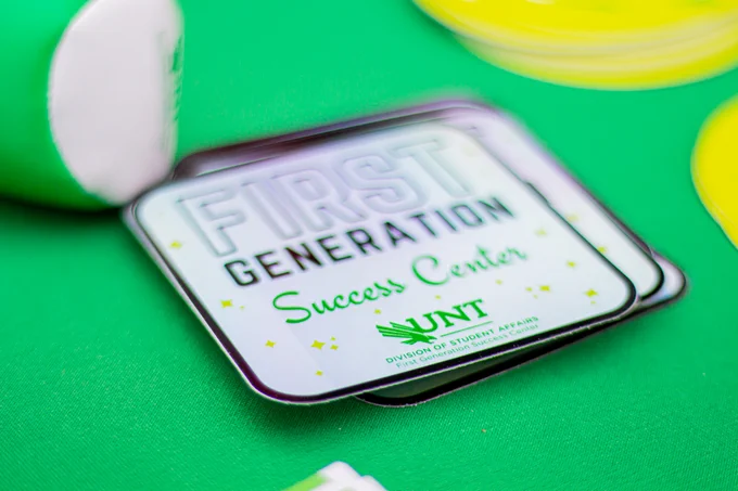 sticker that reads, first generation success center