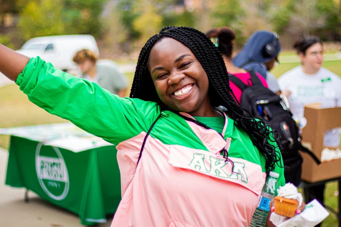 student smiling