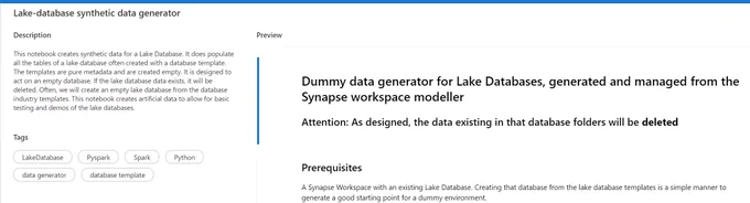 Synapse Dummy data Generator