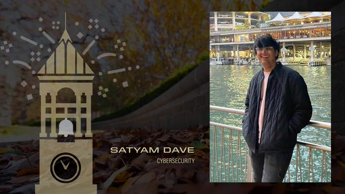First-generation college student Satyam Dave, cybersecurity