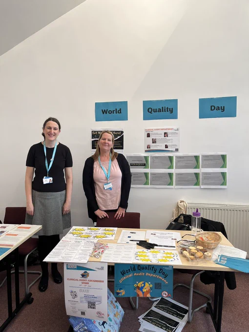 Knowledge & Evidence and Clinical Audit stands