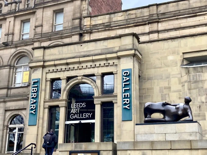 Photo of the outside of Leeds Art Gallery on The Headrow