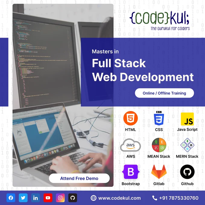 Looking to kickstart your career in #fullstackdevelopment?

Take your career graph with #Codekul

To find out more, check out the below link: 
http://www.codekul.com/full-stack-web-developer-course-in-pune.html

Get the career guidance from the industry experts. 

#FullStackWebDeveloper #onlinetraining #CLASSROOMTRAINING #JobGuarantee #trainingandplacement #traininganddevelopment #internships #pune #instructortraining #instructorledtraining 