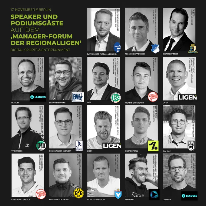 Speaker und Podiumsgäste auf dem "Manager-Forum der Regionalligen"