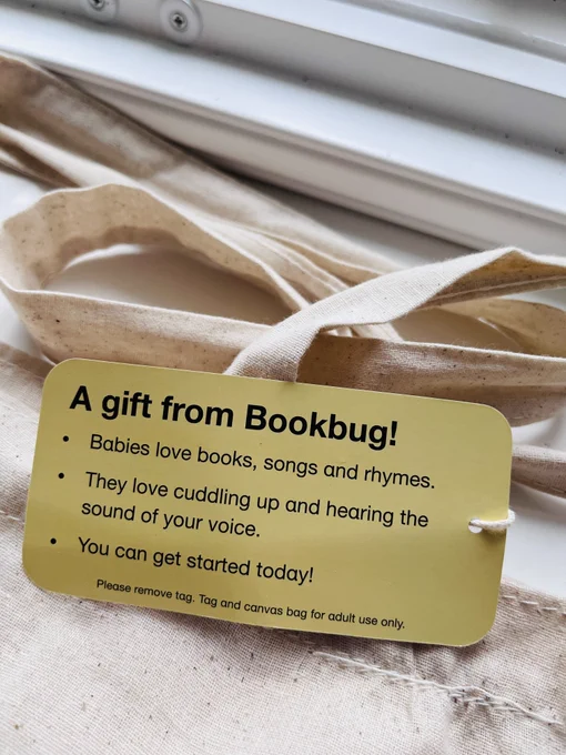 Scottish Book Trust’s Bookbug Baby bag.