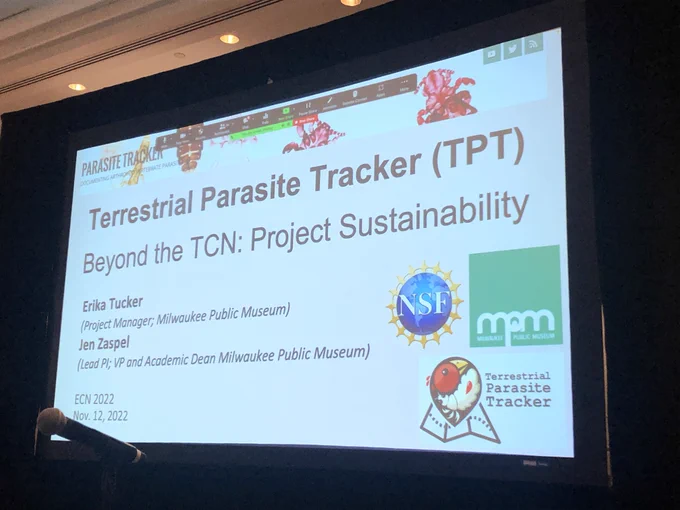 Title slide: Terrestrial parasite Tracker, Beyond the TCN: Project Sustainability.