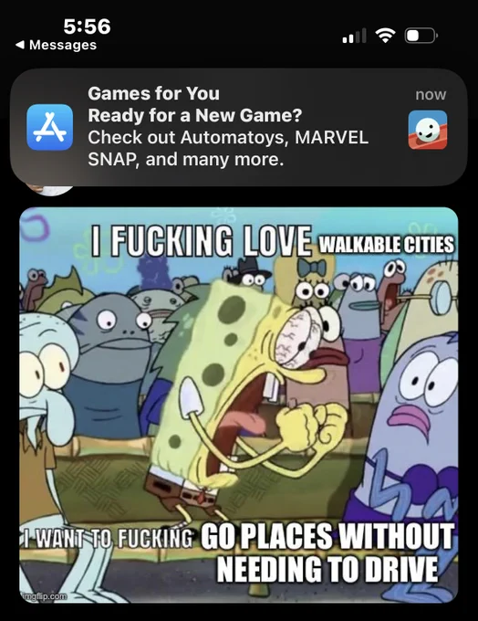 Apple AppStore advertisement banner on iOS.