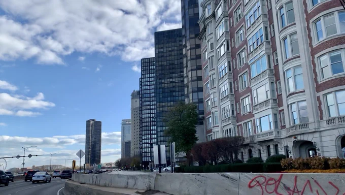 Skyscrapers and the famous ferris wheel