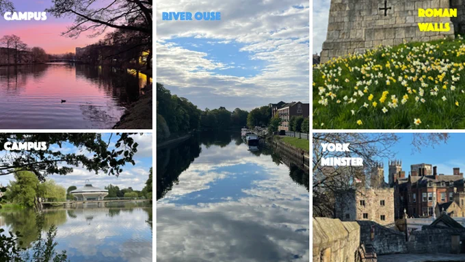 Views of the University campus and York city