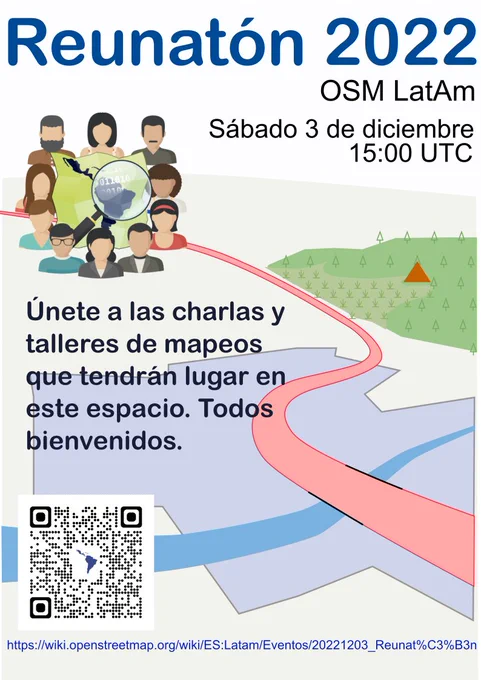 Poster de la reunatón 2022 de OSM-Latam