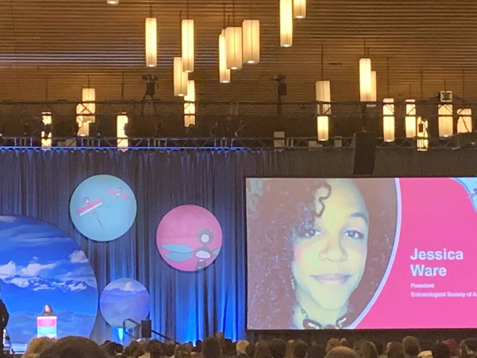 Dr Jessica Ware welcomes delegates to the joint ESA, ESC and ESBC conference in Vancouver